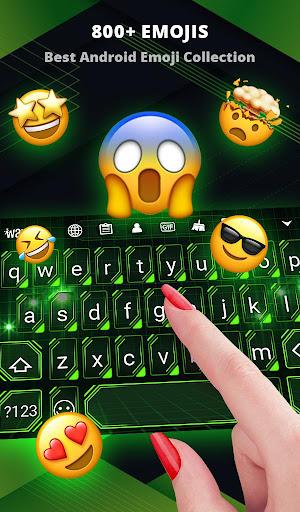 Cyber Green Wallpaper Keyboard - عکس برنامه موبایلی اندروید