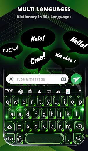 Cyber Green Wallpaper Keyboard - عکس برنامه موبایلی اندروید