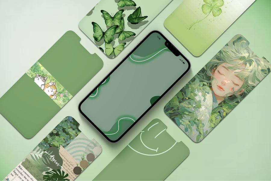 Green Aesthetic Wallpaper - Image screenshot of android app