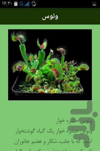 گیاهان گوشتخوار - عکس برنامه موبایلی اندروید