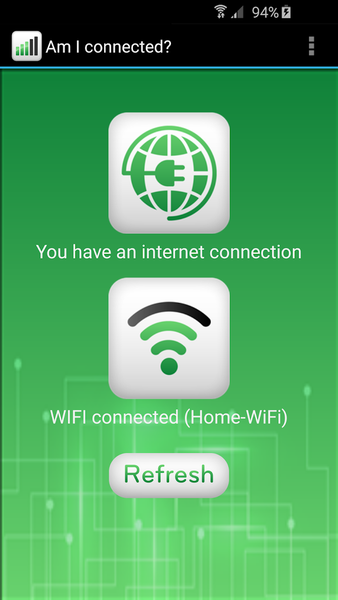 Am I connected? - Image screenshot of android app