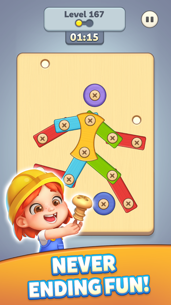 Wood Master: Screw Puzzle - عکس بازی موبایلی اندروید