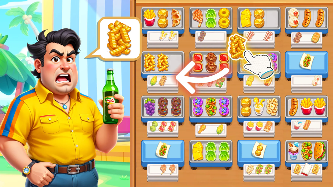 Grill Sort - Food Sort Games - Gameplay image of android game