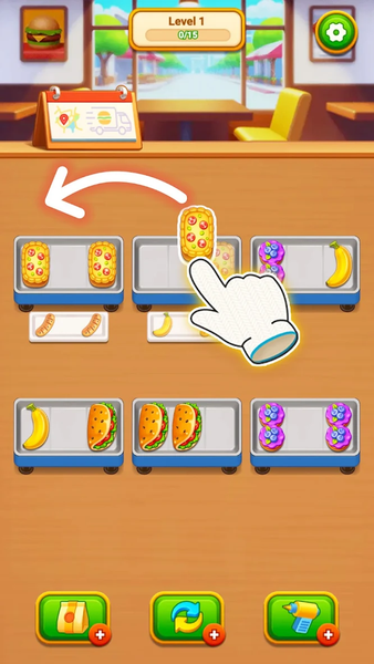 Grill Sort - Food Sort Games - Gameplay image of android game