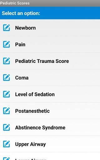Pediatric Scores - Image screenshot of android app