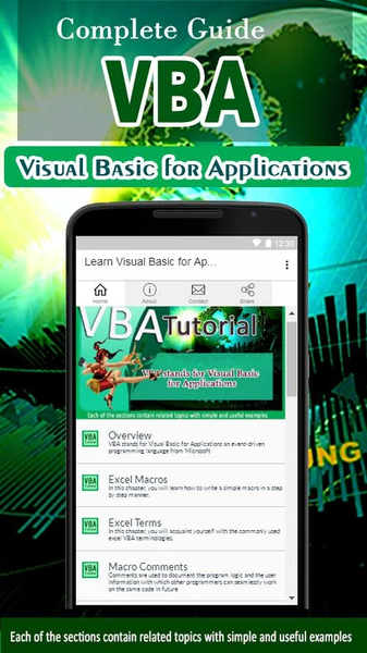 Learn Visual Basic for Applica - Image screenshot of android app