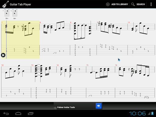 Guitar Tab Player - Image screenshot of android app