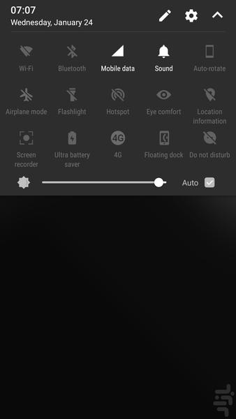 Dark AOSP EMUI ۵.X/۸.۰ theme - عکس برنامه موبایلی اندروید