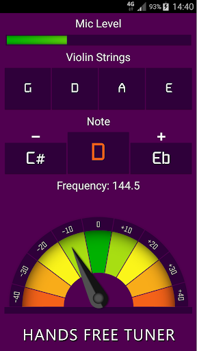 Violin Tuner - Image screenshot of android app