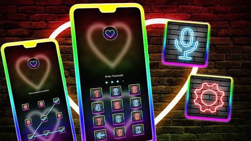 Neon Heart Launcher Theme - عکس برنامه موبایلی اندروید