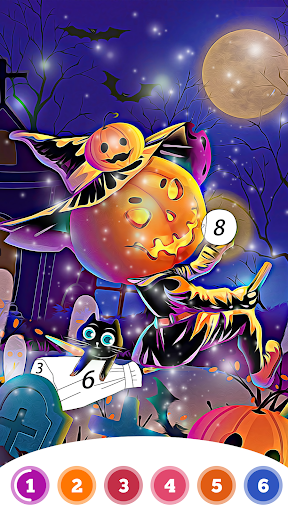Halloween Coloring Book Game - عکس برنامه موبایلی اندروید