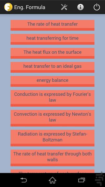فرمولهای مهندسی - عکس برنامه موبایلی اندروید