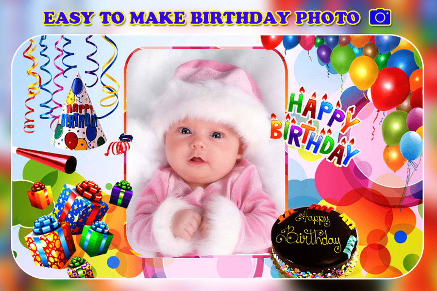 Happy Birthday Photo Frame - عکس برنامه موبایلی اندروید
