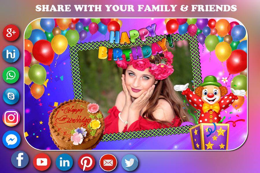 Happy Birthday Photo Frame - عکس برنامه موبایلی اندروید