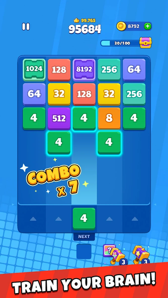 Happy Puzzle™ Shoot Block 2048 - Gameplay image of android game