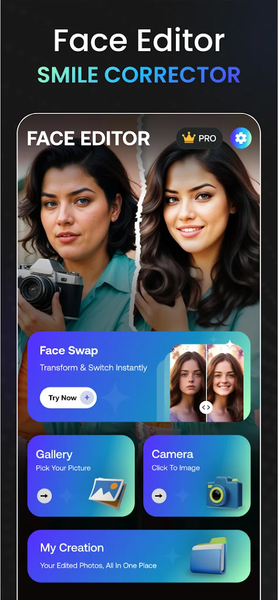 Face Editor - Smile Corrector - عکس برنامه موبایلی اندروید