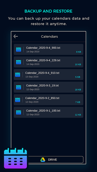 Backup and Restore - Image screenshot of android app