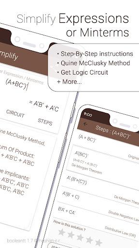 BooleanTT - Boolean Algebra - Image screenshot of android app