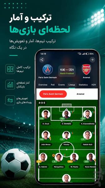 هتریک | نتایج زنده فوتبال - عکس برنامه موبایلی اندروید