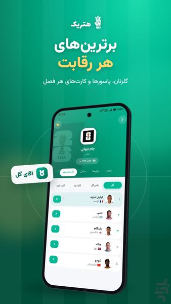 هتریک | نتایج زنده فوتبال - عکس برنامه موبایلی اندروید