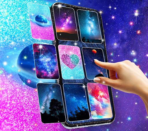 Glitter galaxy live wallpaper - Image screenshot of android app