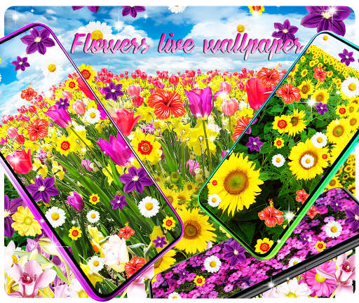 Flowers live wallpaper - Image screenshot of android app