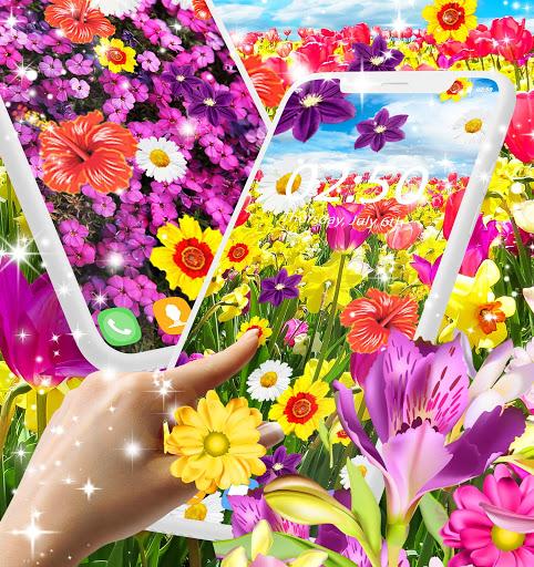 Flowers live wallpaper - عکس برنامه موبایلی اندروید