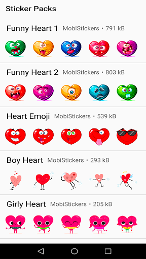 WAStickerApps Heart - عکس برنامه موبایلی اندروید