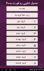 حفظ جدول تناوبی - Image screenshot of android app
