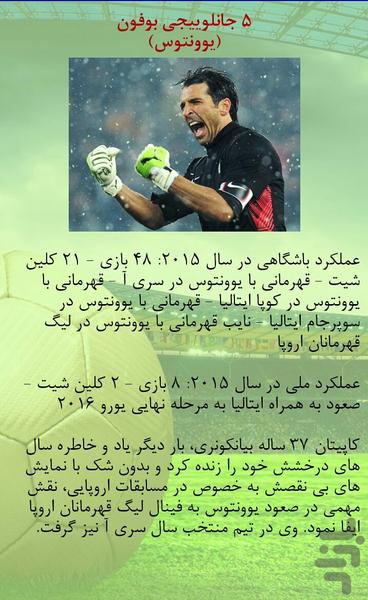 ۱۰۰ بازیکن برتر فوتبال ۲۰۱۵ - عکس برنامه موبایلی اندروید