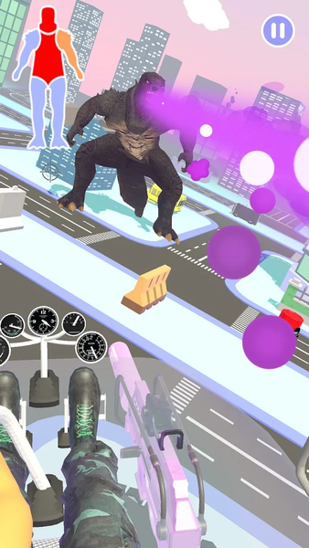 Helicopter Hit: Giant Attack! - Gameplay image of android game