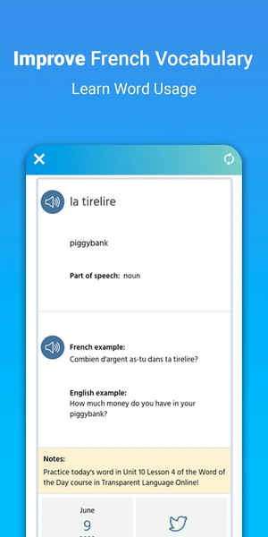 French Word of the Day - Vocab - عکس برنامه موبایلی اندروید