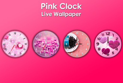 Pink Clock Live Wallpaper - عکس برنامه موبایلی اندروید