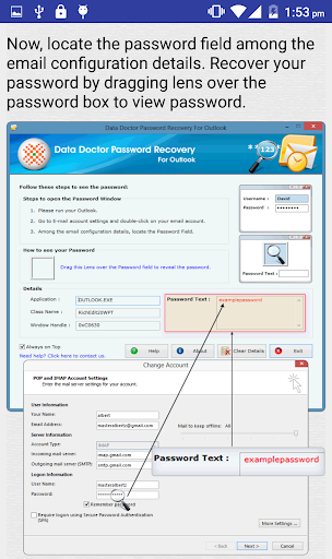 Email Password Recovery Help - Image screenshot of android app