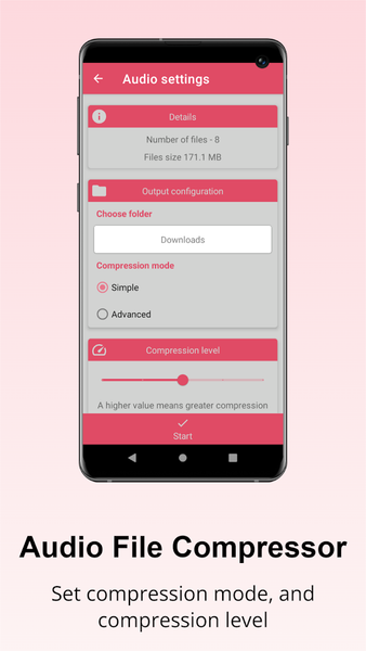 Audio Compressor - عکس برنامه موبایلی اندروید