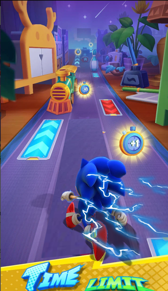 Subway Blue Hedgehog Adventure - Gameplay image of android game