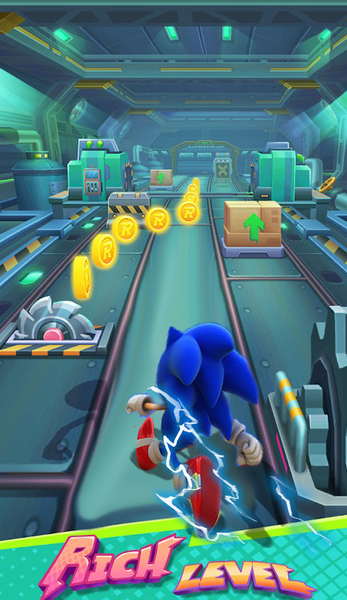 Subway Blue Hedgehog Adventure - Gameplay image of android game