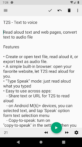 T2S: Text to Voice/Read Aloud - Image screenshot of android app