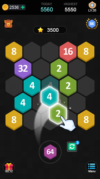 Merge puzzle - Hexa - عکس بازی موبایلی اندروید