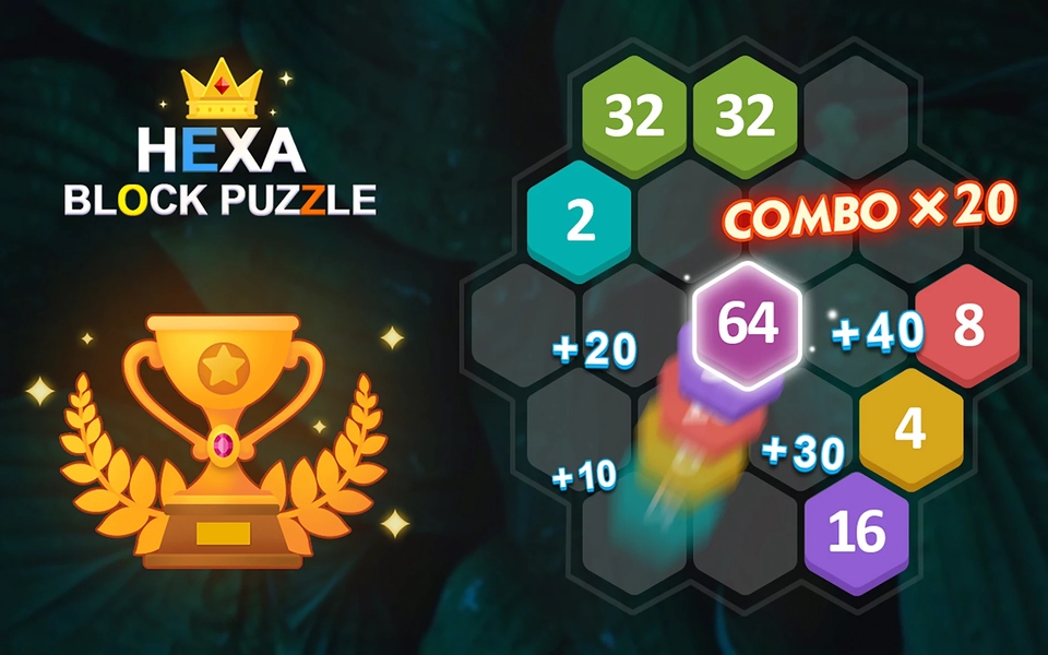 Merge puzzle - Hexa - Gameplay image of android game