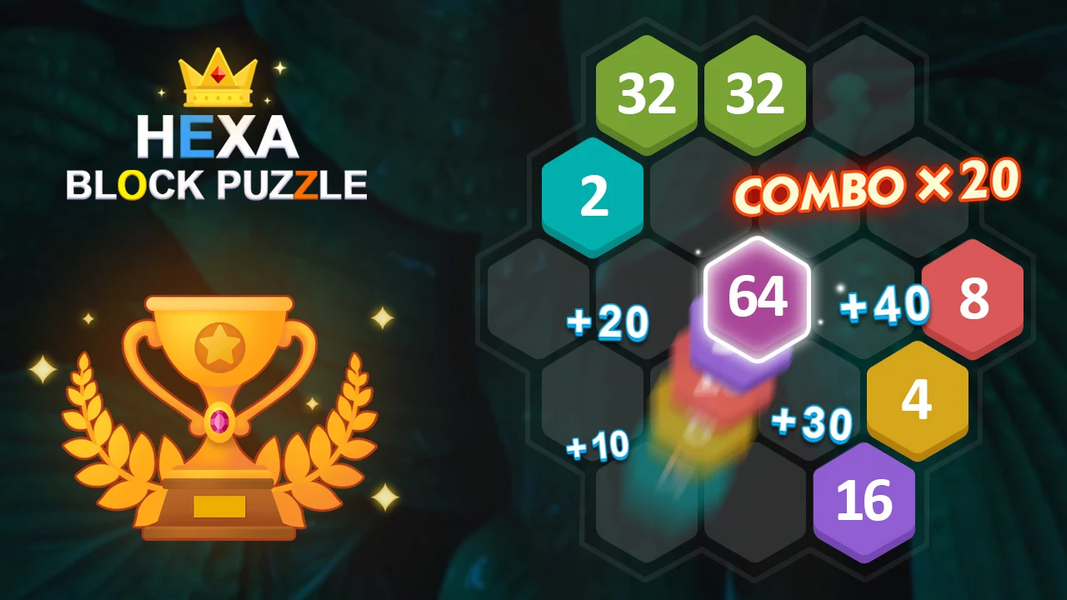 Merge puzzle - Hexa - Gameplay image of android game