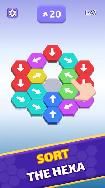 Hexa Run: Hexa Puzzle Game - Gameplay image of android game