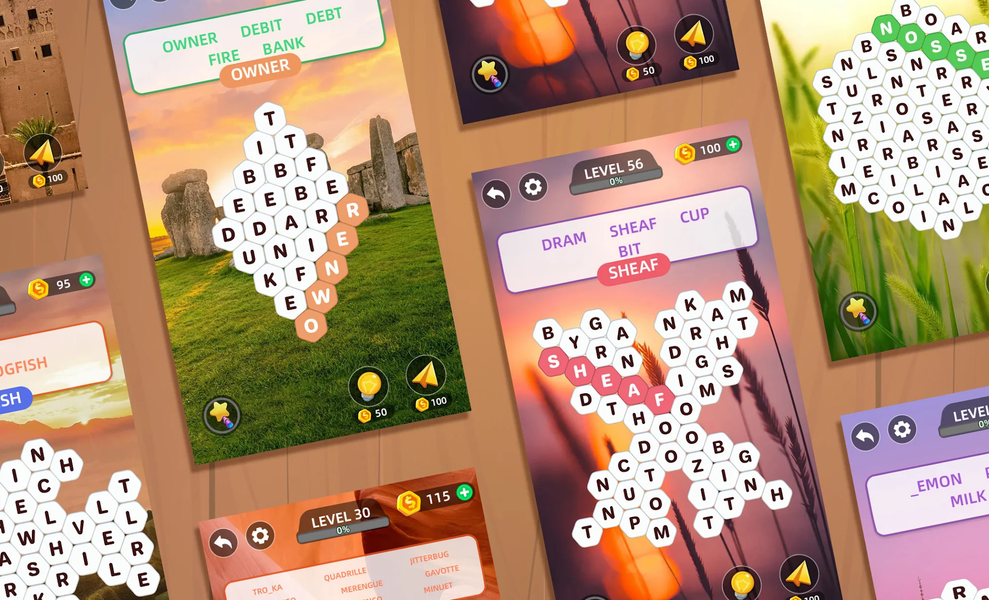 Hexa Word: Hexagon Word Block - عکس بازی موبایلی اندروید