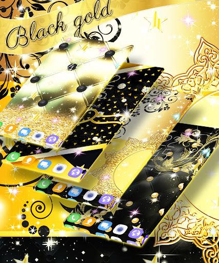 Black gold live wallpaper - Image screenshot of android app