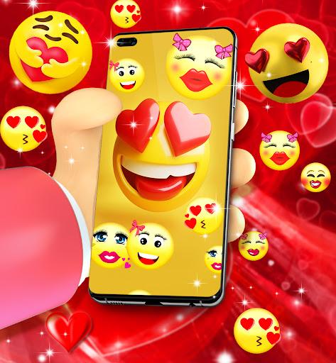 Emoji love live wallpaper - Image screenshot of android app