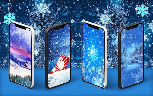 Snowflakes live wallpaper - Image screenshot of android app