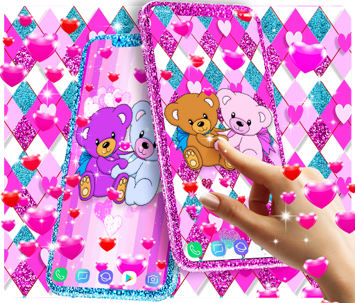 Teddy bear live wallpaper - Image screenshot of android app