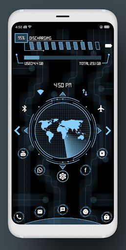 Hi-tech Luncher ۲ - stylish modern ui - عکس برنامه موبایلی اندروید