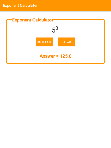 Exponent Calculator - عکس برنامه موبایلی اندروید