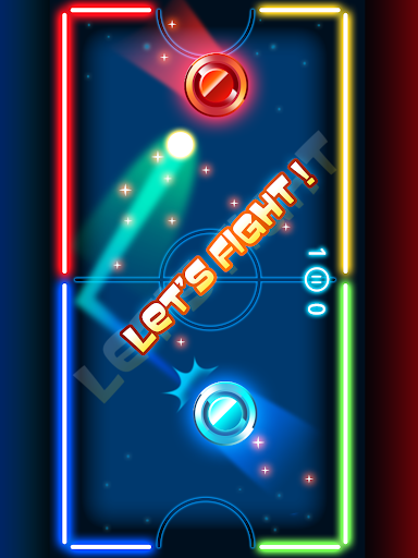 Neon Air Hockey - Extreme A.I. Championship - Gameplay image of android game